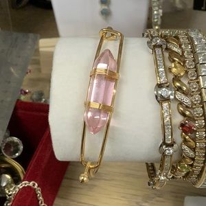 Gold Rose Quartz Bracelet